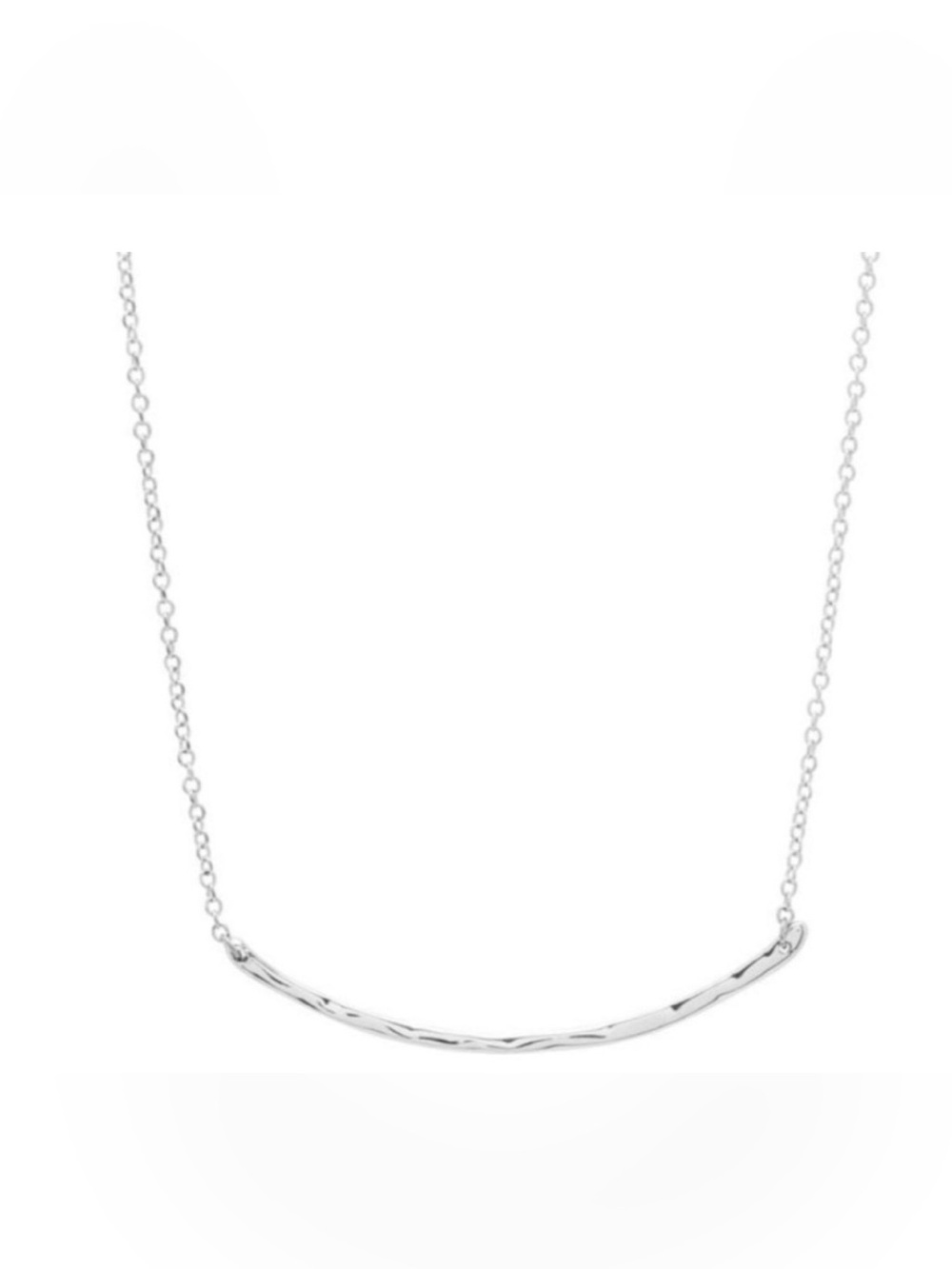 gorjana Women's Taner Hammered Horizontal Bar Small Necklace, Sliver Plated
